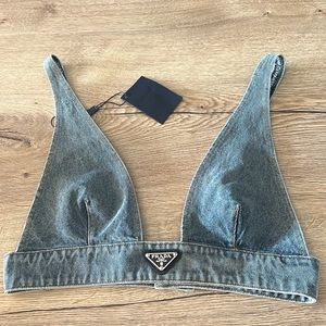 PRADA “ORGANIC DENIM TOP” NWT